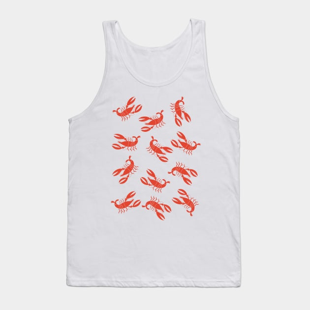 Lobsters All Over Tank Top by sombreroinc